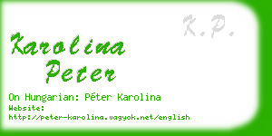 karolina peter business card